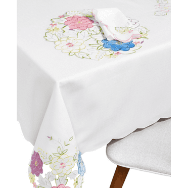 Brianna Cutwork 60-Inch x 102-Inch Oblong Tablecloth